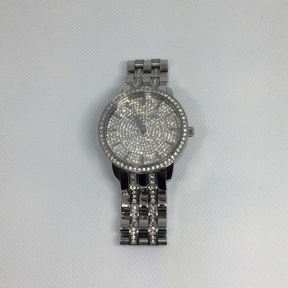 *HP* AUTH Michael Kors Nini Pavé Silver-Tone Watch, 36mm - Picture 5 of 13